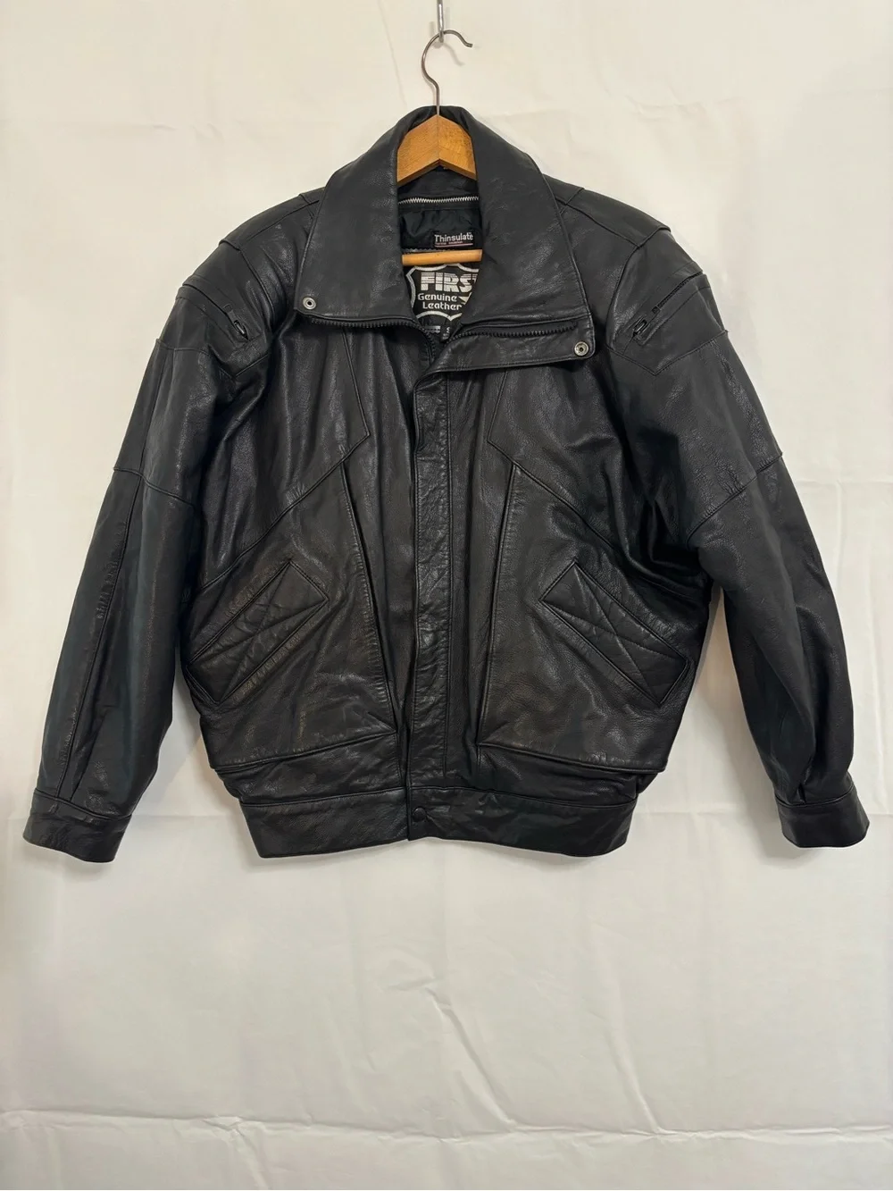 VINTAGE FIRST GENUINE LEATHER Jacket Size Small